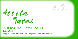 attila tatai business card